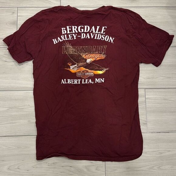 Harley Davidson men’s t-shirt size xl   BERGDALE HARLEY-DAVIDSON," "LEGENDARY Mo - Picture 1 of 7